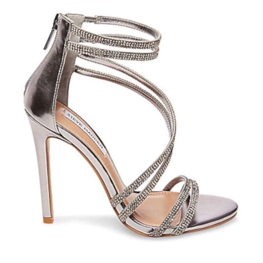 Silver Rhinestone Heels